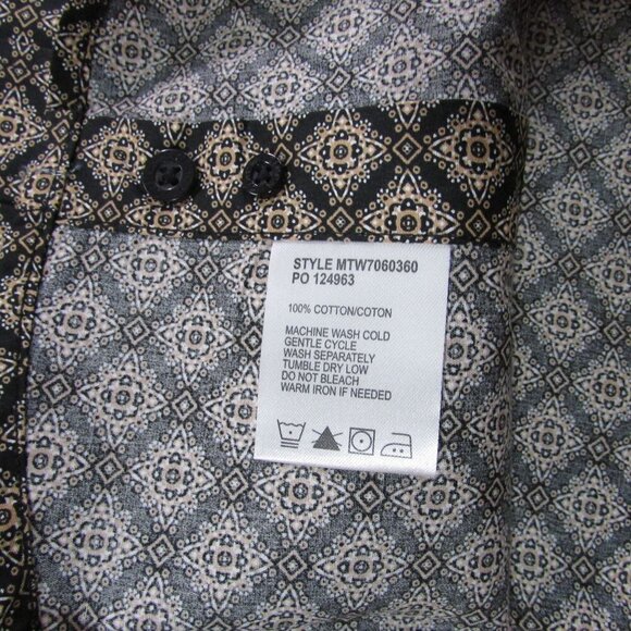 Cinch Boy's Long Sleeve Geo Print Button Western Shirt Black/Gold MTW7060360 - Picture 2 of 2